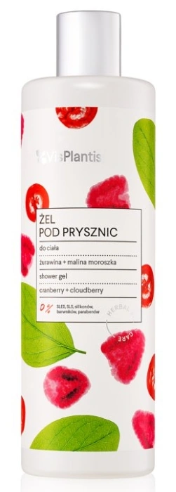 Гель для душу з екстрактами журавлини та морошки Vis Plantis Herbal Vital Care Shower Gel Cranberry + Cloudberry 400 мл
