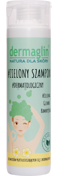 Зелений шампунь Дерматологічний Dermaglin Green Dermatological Shampoo 250 мл