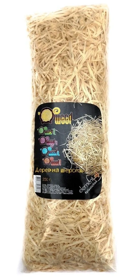 Декоративний наповнювач Woodwool Деревна шерсть 250 г