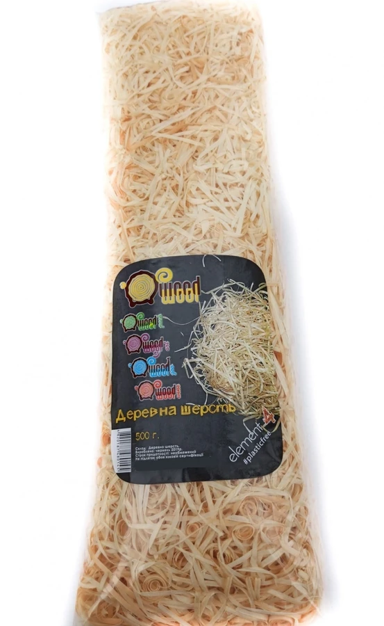 Декоративний наповнювач Woodwool Деревна шерсть 500 г