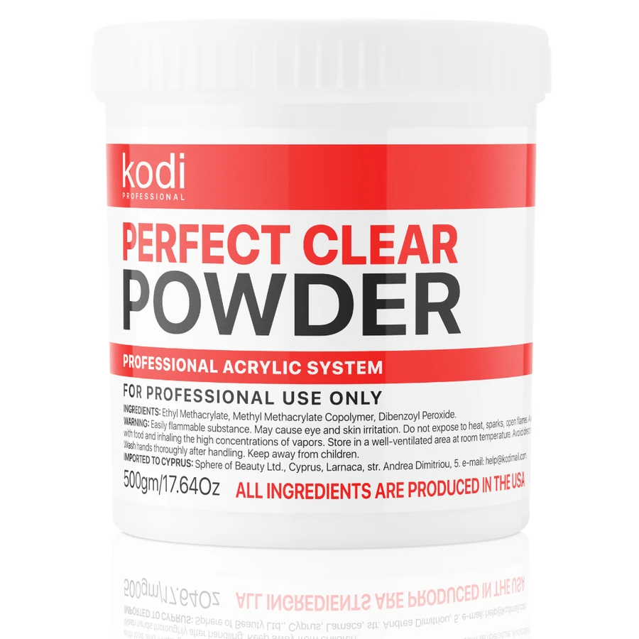 Базова акрилова пудра Kodi Perfect Clear Powder прозорий 500 г