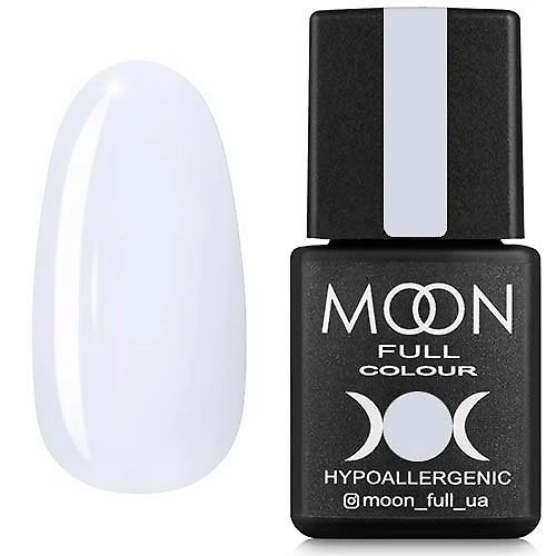 Гель-лак MOON FULL Color Gel Polish №101 білий, емаль 8 мл