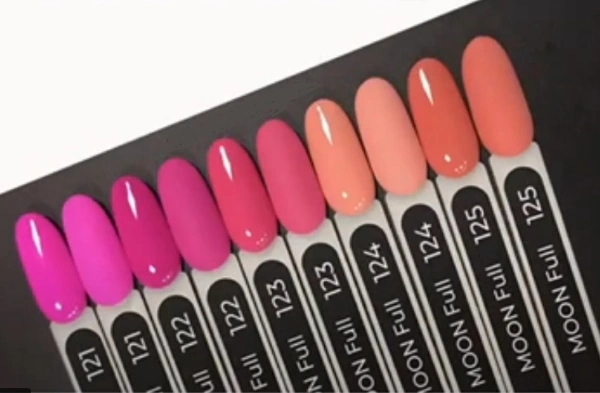 Гель-лак MOON FULL Color Gel Polish №123 рожевий амарантовий, емаль 8 мл