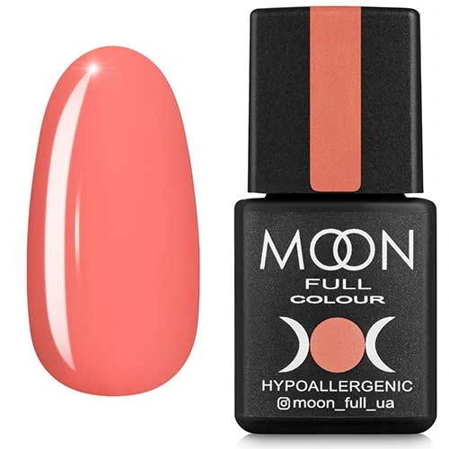 Гель-лак MOON FULL Color Gel Polish №124 лососево-оранжевий, емаль 8 мл