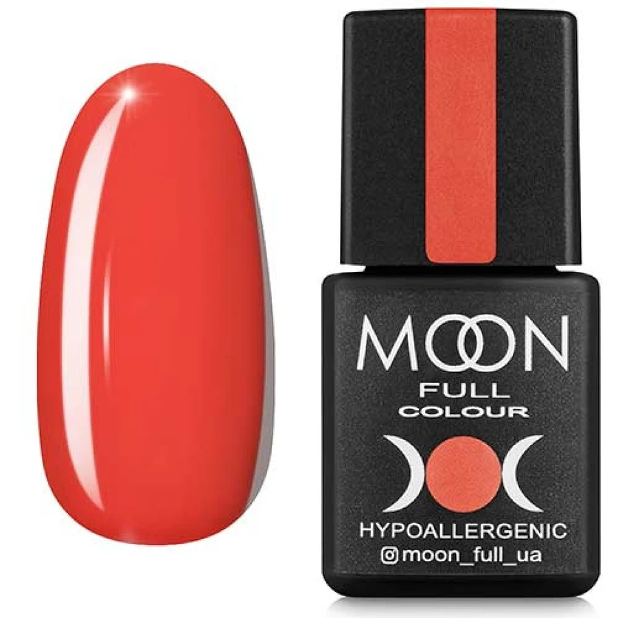 Гель-лак MOON FULL Color Gel Polish №125 оранжево-червоний, емаль 8 мл