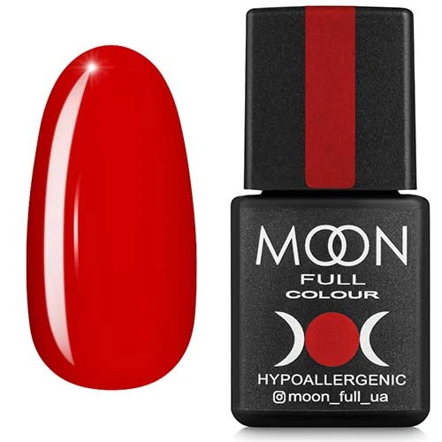 Гель-лак MOON FULL Color Gel Polish №127 червоно-жовтогарячий темний, емаль 8 мл