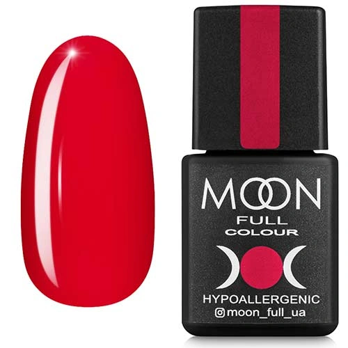 Гель-лак MOON FULL Color Gel Polish №130 теплий рожево-червоний, емаль 8 мл