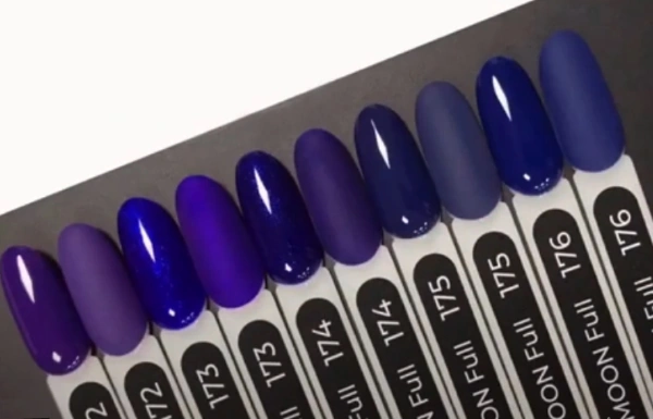 Гель-лак MOON FULL Color Gel Polish №175 синій димчастий, емаль 8 мл