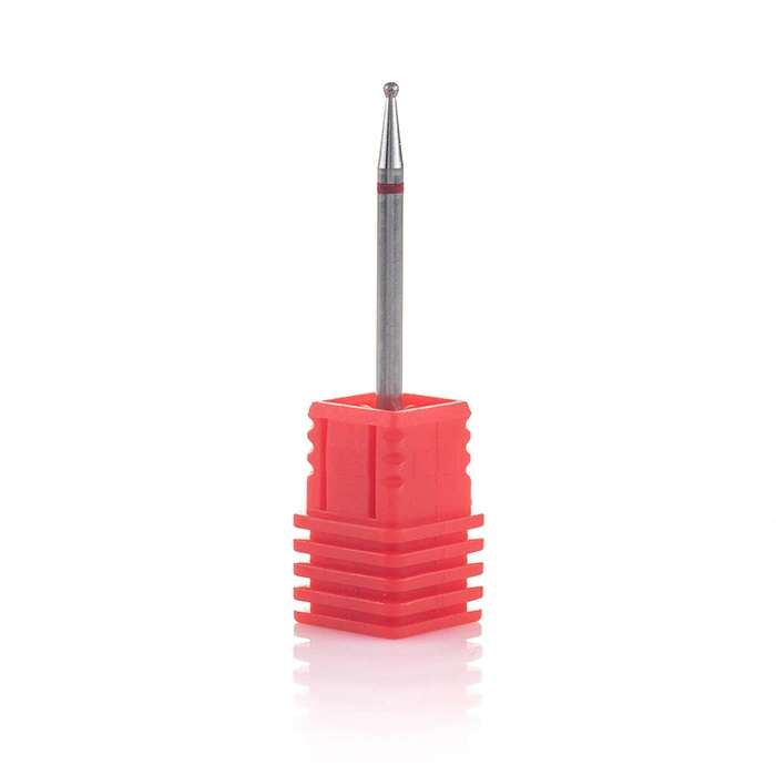 Насадка алмазна куля Nail Perfect Diamond Nozzle Ball Red червона, м`який абразив 1.5 мм