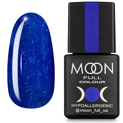 Гель-лак MOON FULL Color Gel Polish №180 блискучий кобальт, шиммер 8 мл