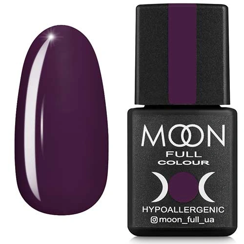 Гель-лак MOON FULL Color Gel Polish №190 класичний баклажановий, емаль 8 мл