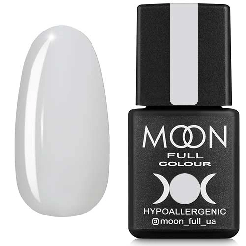 Гель-лак MOON FULL Color Gel Polish №201 білий напівпрозорий, емаль 8 мл