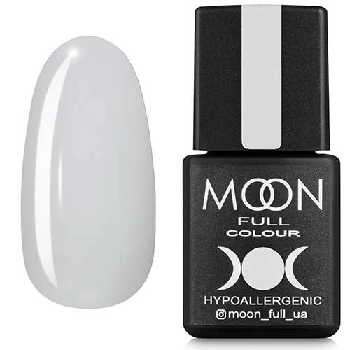 Гель-лак MOON FULL Color Gel Polish №202 білий напівпрозорий із шиммером 8 мл