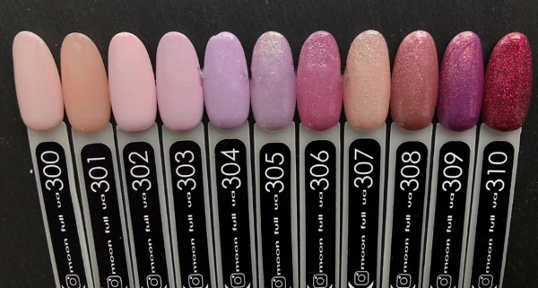 Гель-лак MOON FULL Color Gel Polish №308 приглушений рожевий із шиммером 8 мл