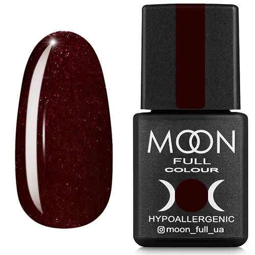 Гель-лак MOON FULL Color Gel Polish №317 шоколадно-вишневий із дрібним шиммером 8 мл