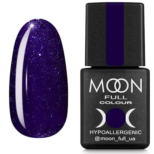 Гель-лак MOON FULL Color Gel Polish №318 фіолетовий із сріблястим шиммером 8 мл