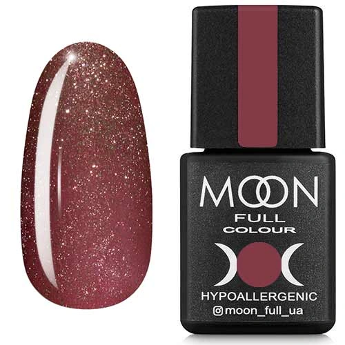 Гель-лак MOON FULL Color Gel Polish №320 темно-рожевий вінтажний із дрібним шиммером 8 мл