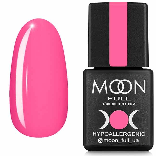 Гель-лак MOON FULL Color Gel Polish №606 яскраво-рожевий, емаль 8 мл