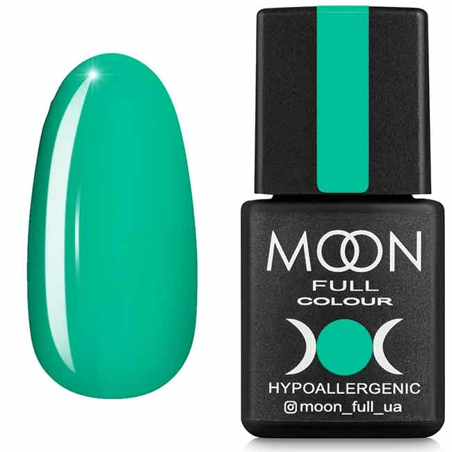 Гель-лак MOON FULL Color Gel Polish №634 світлий смарагдовий, емаль 8 мл