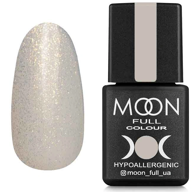 Гель-лак MOON FULL Opal Color Gel Polish №501 напівпрозорий із золотим шиммером 8 мл