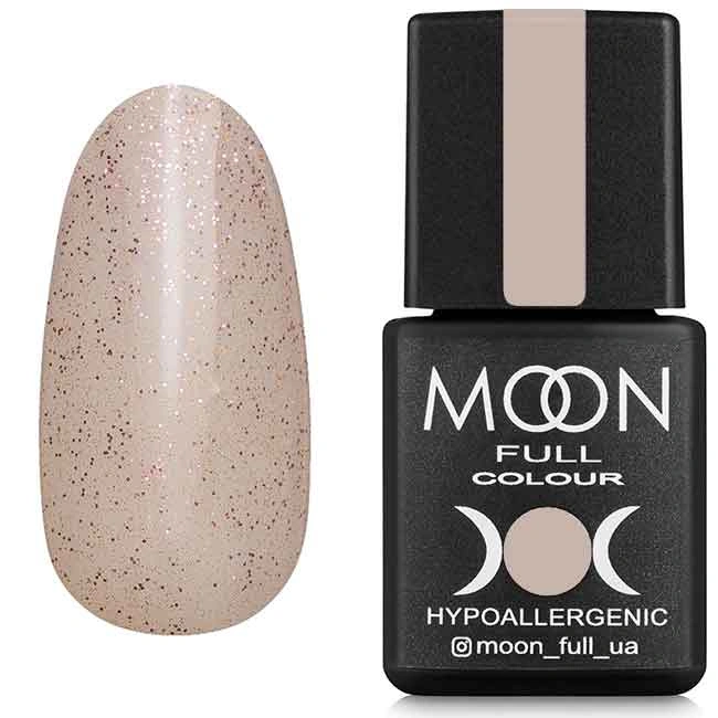Гель-лак MOON FULL Opal Color Gel Polish №503 бежевий напівпрозорий із дрібним рожевим шиммером 8 мл