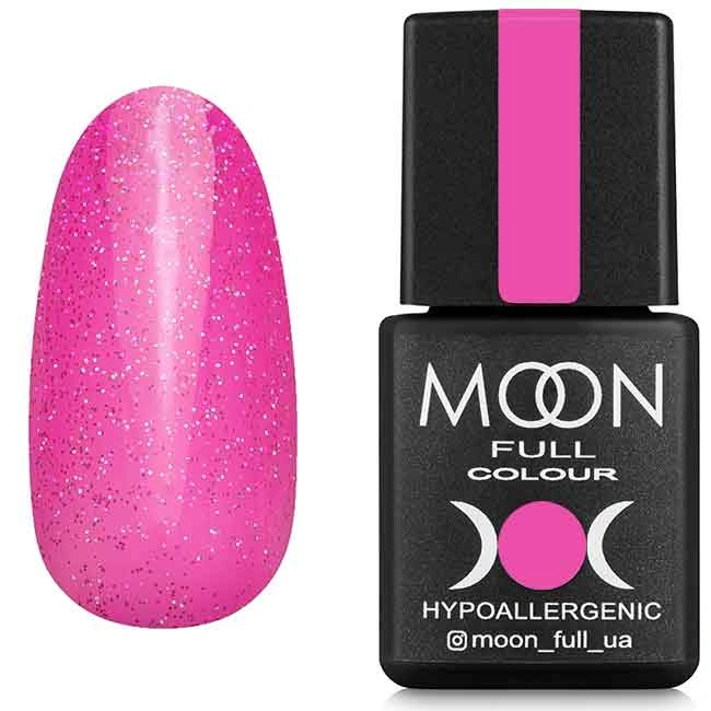 Гель-лак MOON FULL Opal Color Gel Polish №506 бліда фуксія з різнобарвним шиммером 8 мл