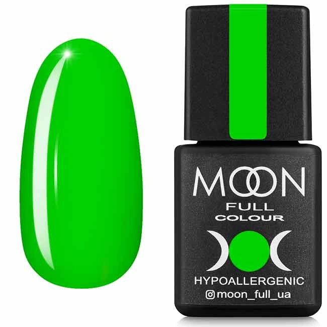 Гель-лак MOON FULL Neon Color Gel Polish №702 яскравий салатовий, неон 8 мл