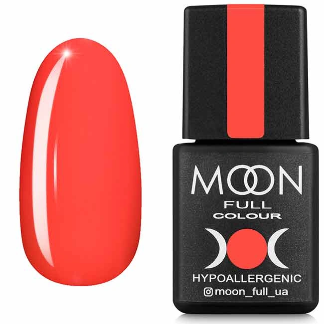 Гель-лак MOON FULL Neon Color Gel Polish №706 кораловий, неон 8 мл