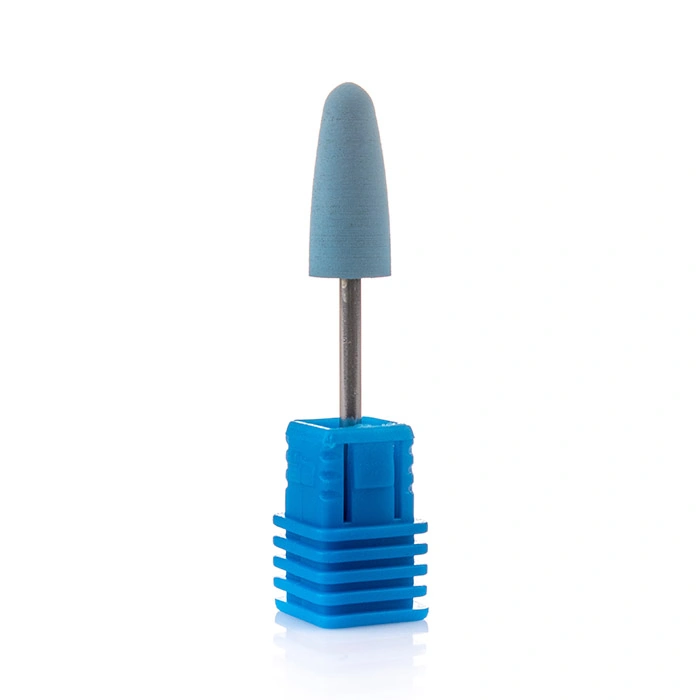 Насадка силіконова пуля довга Nail Perfect Silicone Nozzle Bullet Long Blue блакитна