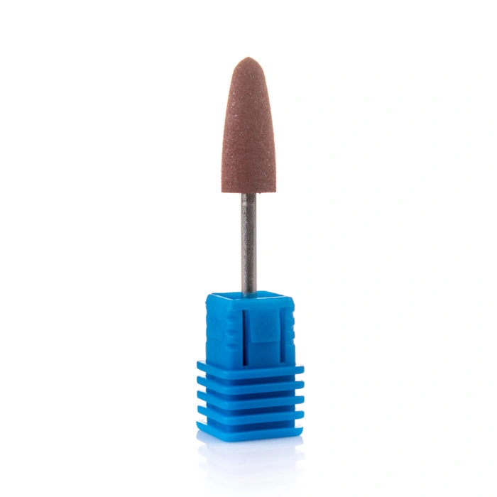 Насадка силіконова пуля довга Nail Perfect Silicone Nozzle Bullet Long Brown коричнева