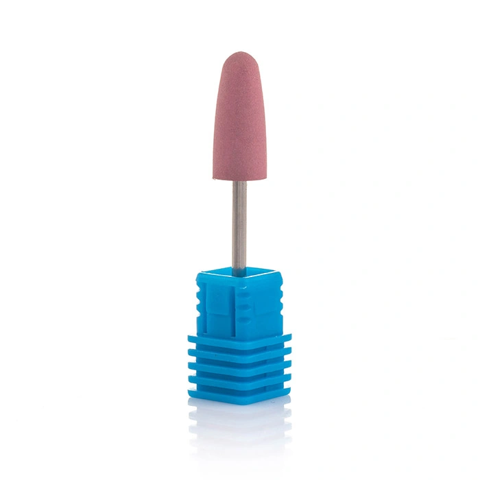 Насадка силіконова полірувальна пуля довга Nail Perfect Silicone Nozzle Bullet Long Pink рожева