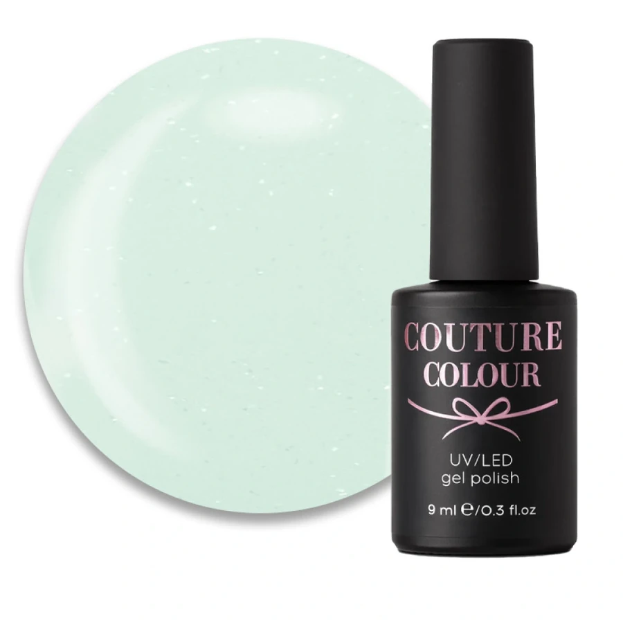Гель-лак Couture Colour Gel Polish №142 молочний м`ятний, з дрібними шиммером 9 мл