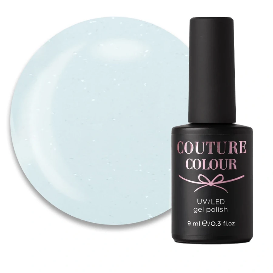 Гель-лак Couture Colour Gel Polish №143 молочно-блакитний, з дрібним шиммером 9 мл