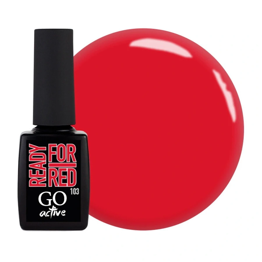 Гель-лак GO Active Gel Polish 103 м`який рожево-червоний, емаль 10 мл