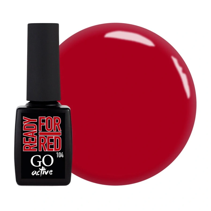 Гель-лак GO Active Gel Polish 104 полунично-червоний, емаль 10 мл