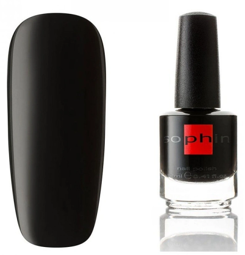 Лак Sophin Nail Lacquer №002 чорний, емаль 12 мл