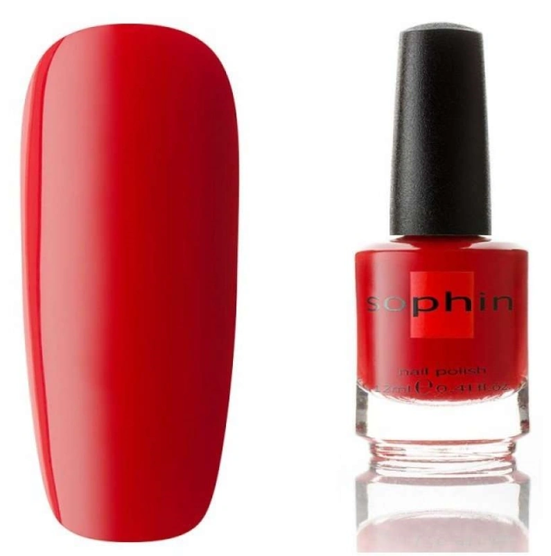 Лак Sophin Nail Lacquer №026 насичений червоний, емаль 12 мл