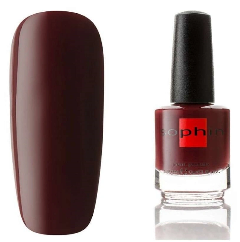 Лак Sophin Nail Lacquer №028 коричнево-червоний, емаль 12 мл