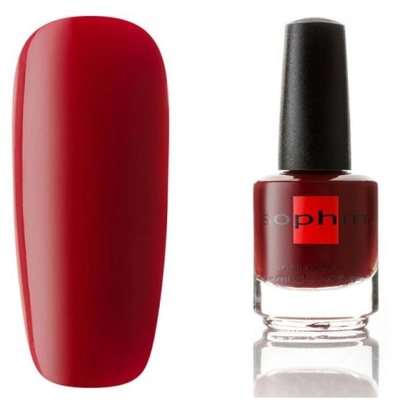 Лак Sophin Nail Lacquer №032 бордово-червоний, емаль 12 мл