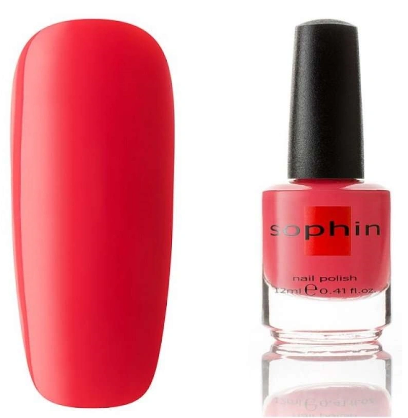 Лак Sophin Nail Lacquer №045 коралово-рожевий, емаль 12 мл