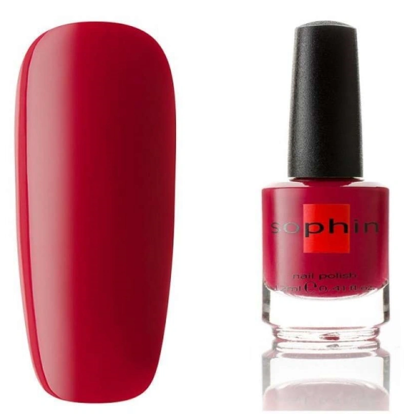 Лак Sophin Nail Lacquer №048 бордово-червоний, емаль 12 мл