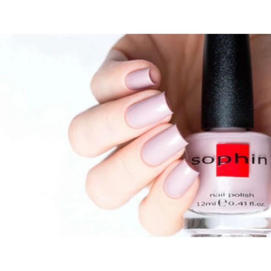 Лак Sophin Nail Lacquer №100 рожево-бузковий із сріблястим шиммером 12 мл