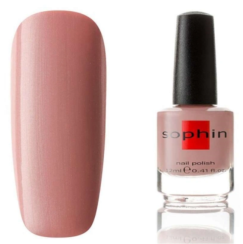Лак Sophin Nail Lacquer №191 персиково-бежевий з наношиммером 12 мл