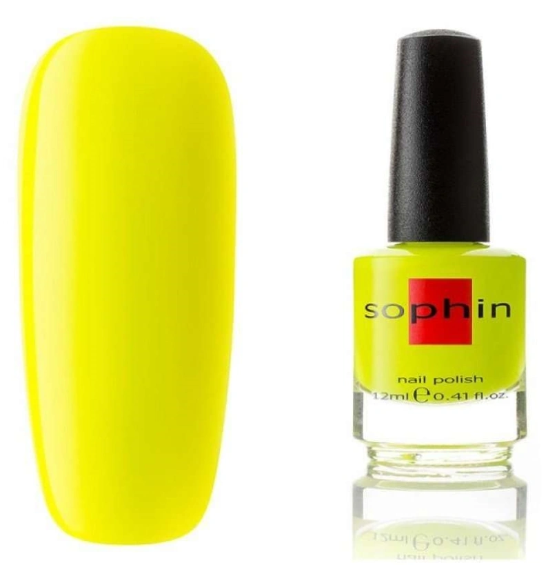 Лак Sophin Nail Lacquer №231 яскравий неоновий жовтий, емаль 12 мл