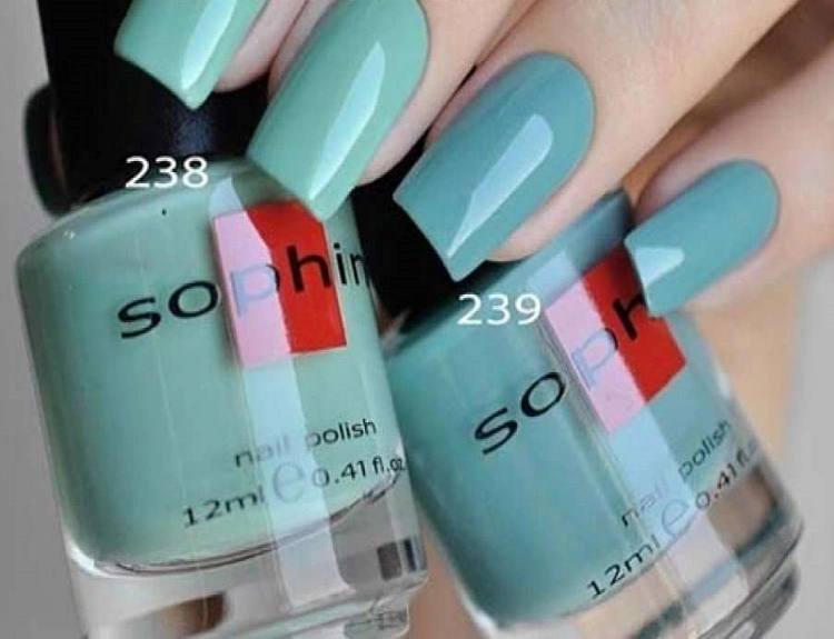 Лак Sophin Nail Lacquer №238 м`ятно-бірюзовий, емаль 12 мл
