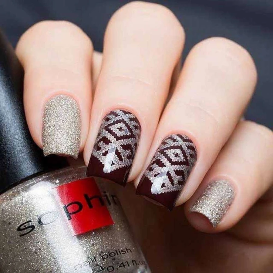 Текстурний лак Sophin Nail Lacquer №264 біле золото із шиммером 12 мл