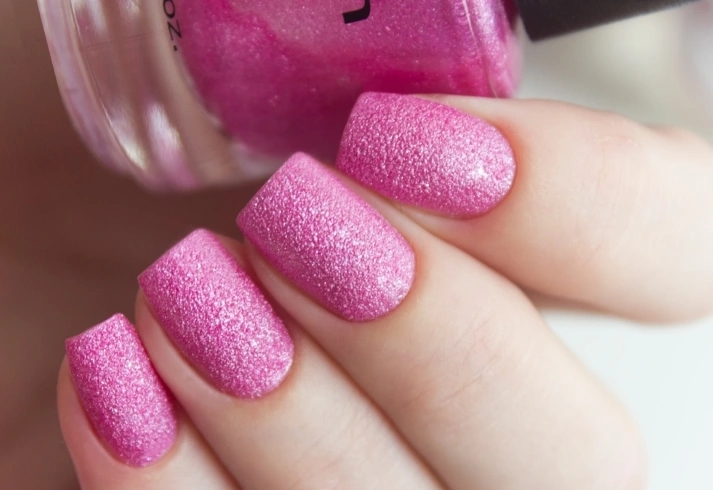 Текстурний лак Sophin Nail Lacquer №279 рожево-ліловий із сріблястим із шиммером 12 мл