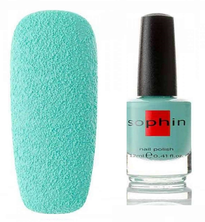Текстурний лак Sophin Nail Lacquer №289 м`ятно-бірюзовий, пісочний 12 мл