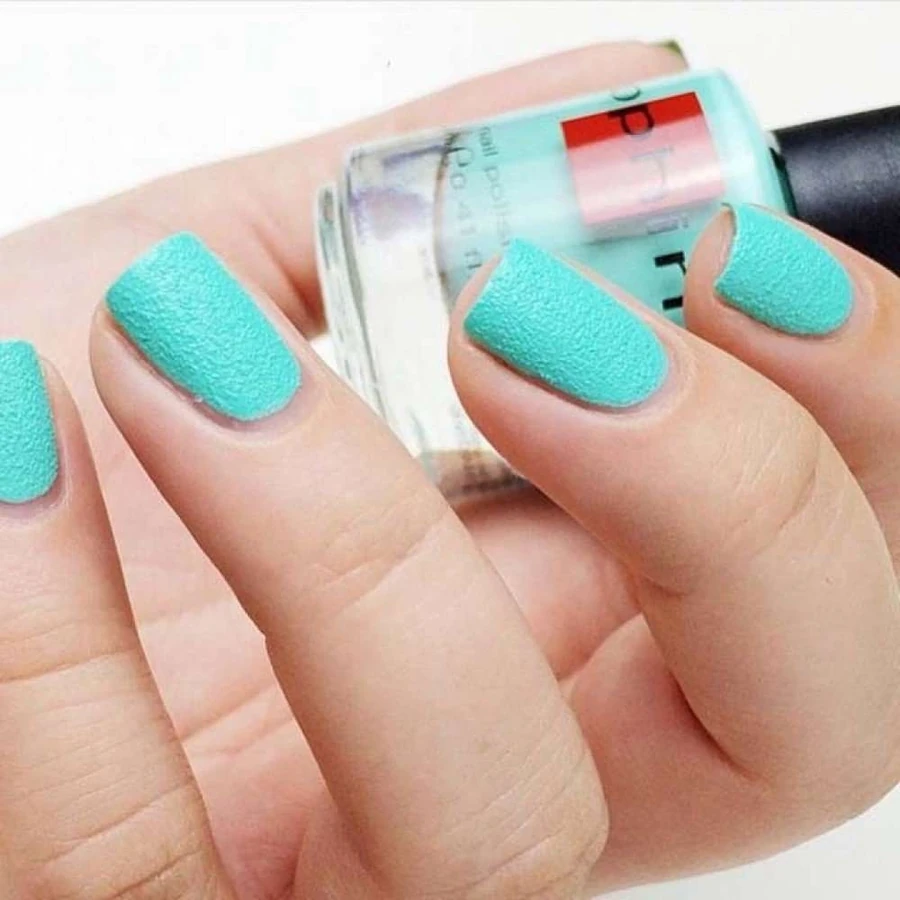 Текстурний лак Sophin Nail Lacquer №289 м`ятно-бірюзовий, пісочний 12 мл