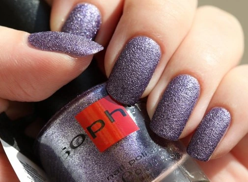 Текстурний лак Sophin Nail Lacquer №298 фіолетовий із шиммером 12 мл